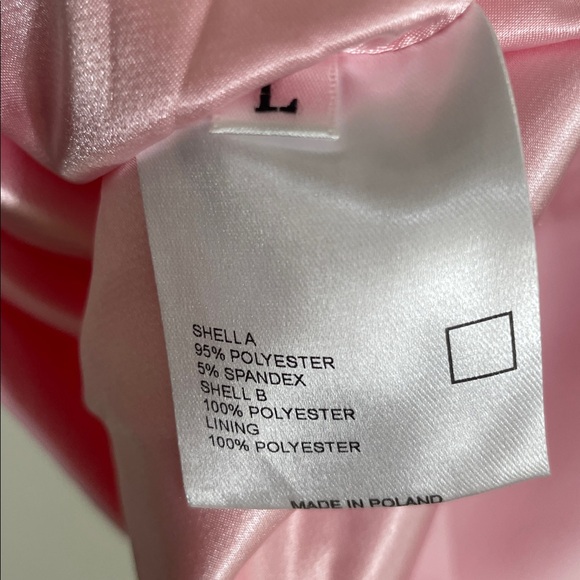 Pink Strapless Cutout Flower Front Mini Dress | L - Picture 6 of 17